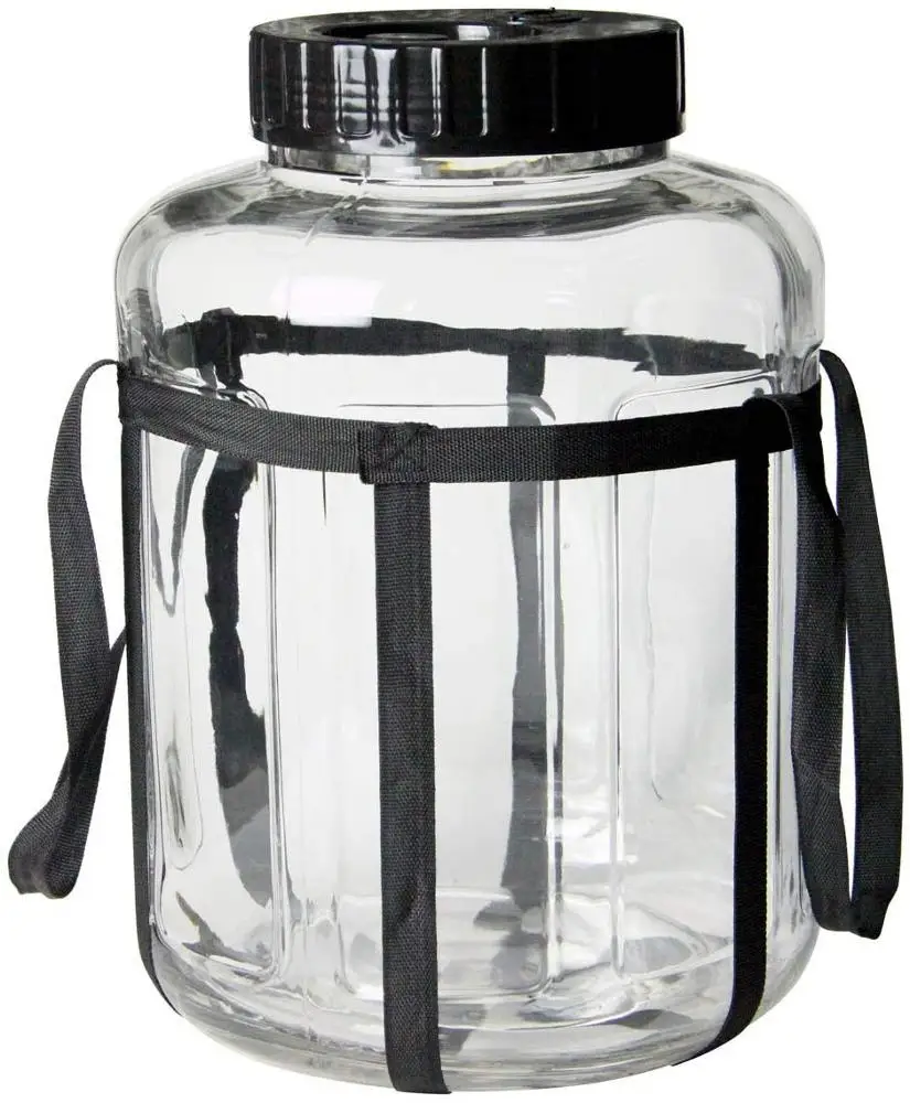 Wide Mouth Large 18 L 23 L 26 L Glass Carboy Fermentation Jar With Black Lid