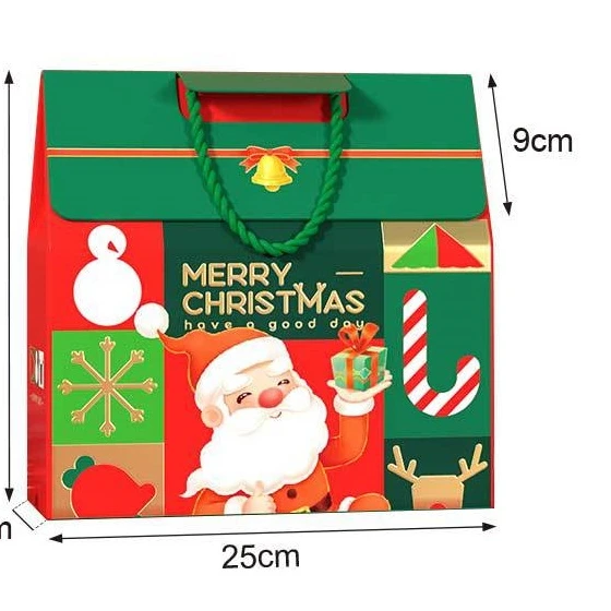 new product Portable christmas candy treat wrapping packaging gift paper bag beautiful 2022
