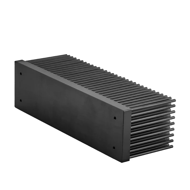 50W Length Width 200*55mm And Height 100mm Black Anodizing rectangle Led Light Aluminum Pin Fin Forged Heatsink