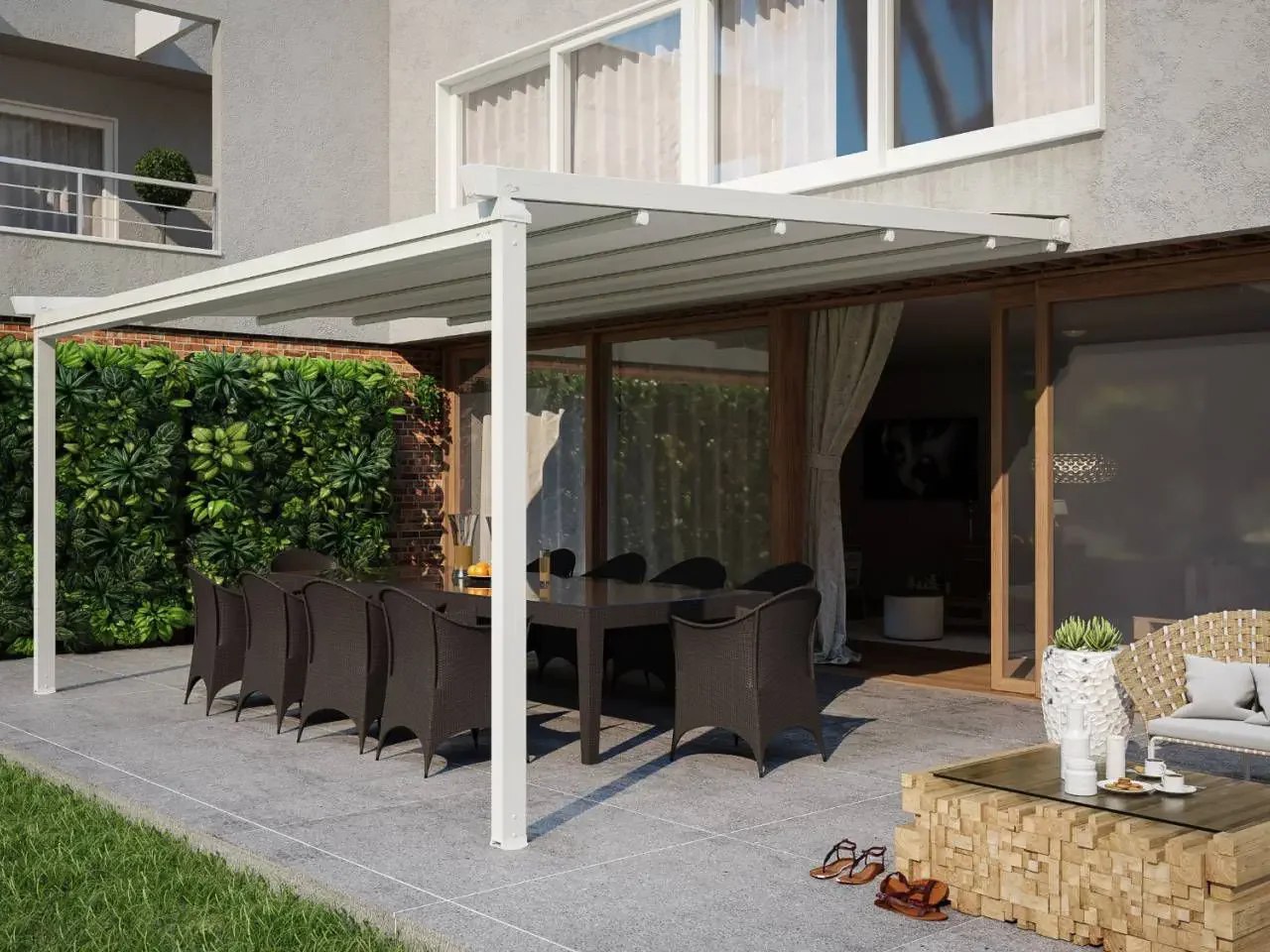 Outdoor Awnings Waterproof Electric Folding Cover Aluminum Retractable Roof