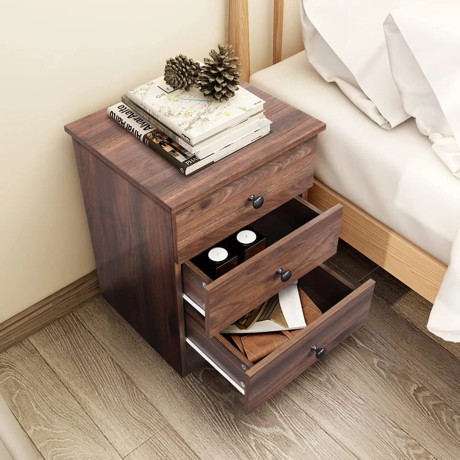 Bedside table nightstand modern bedroom nightstand corner table organizer
