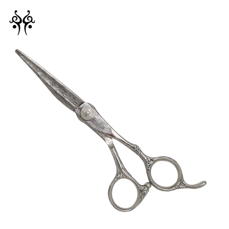6.0 inch barber scissors hair cutting Damascus steel professional hair shears for salon