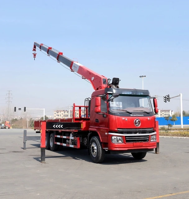 Shacman Cheap Price 21 Meter Telescopic Boom 10 Ton 12 Ton 8*4 Mobile Truck Mounted with Crane for Sale