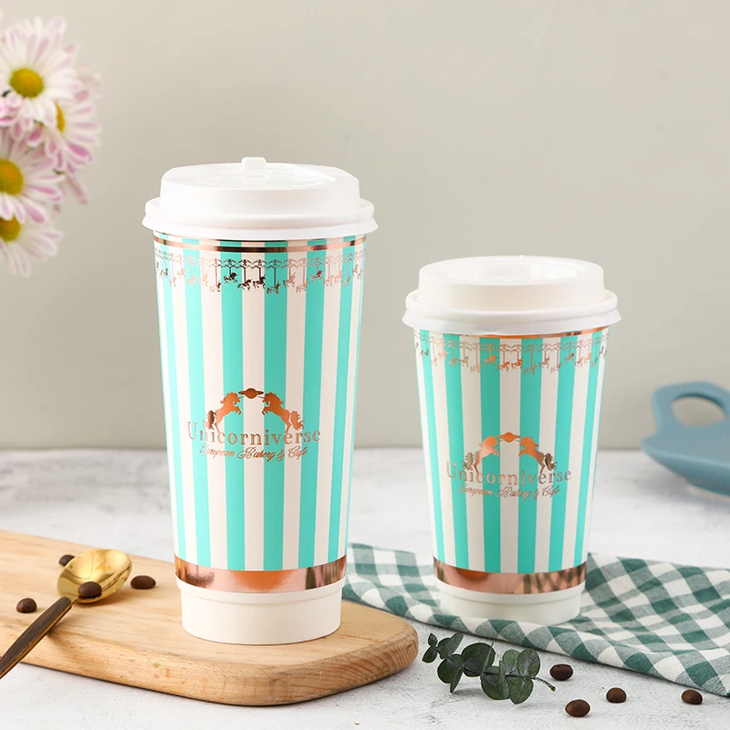 4/6/8oz disposable paper cups hot/cold drink or coffee single/ripple/double wall paper cups