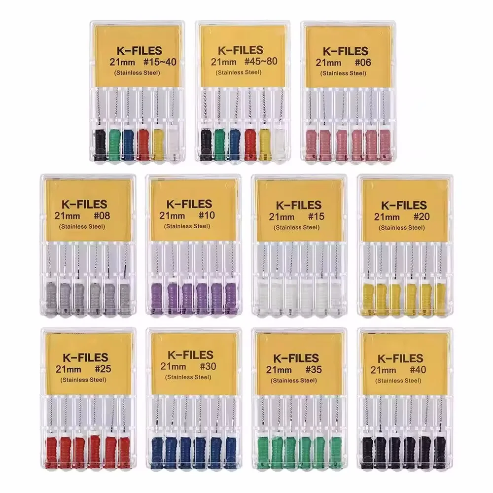 High Quality Dental K- Files Stainless Steel Hand Use Root Canal k File /Endodontic Treatment File For Dentistry Instrument