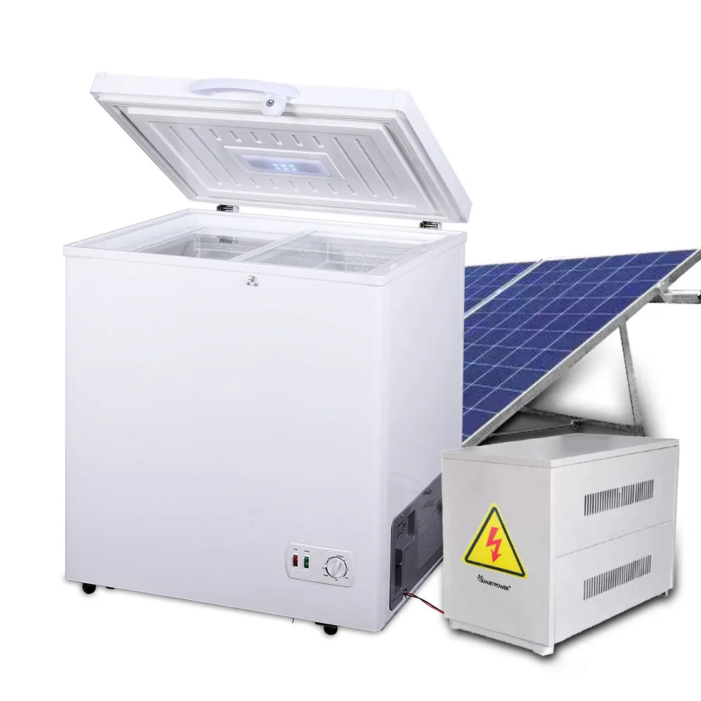 108L 158L 208L 258L 308L 538L 1280L solar fridge with Gel/ lithium battery DC sun energy freezer rechargeable solar refrigerator