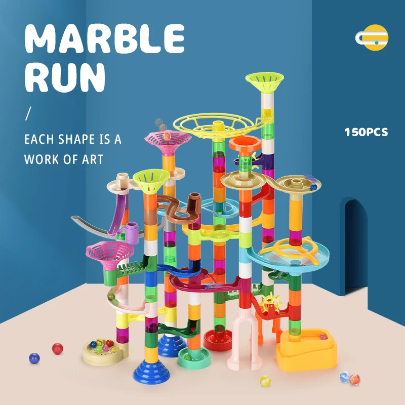 Premium Quality Marble Run Toy Building Block Toy Running Balls Sliding Track Construction Set