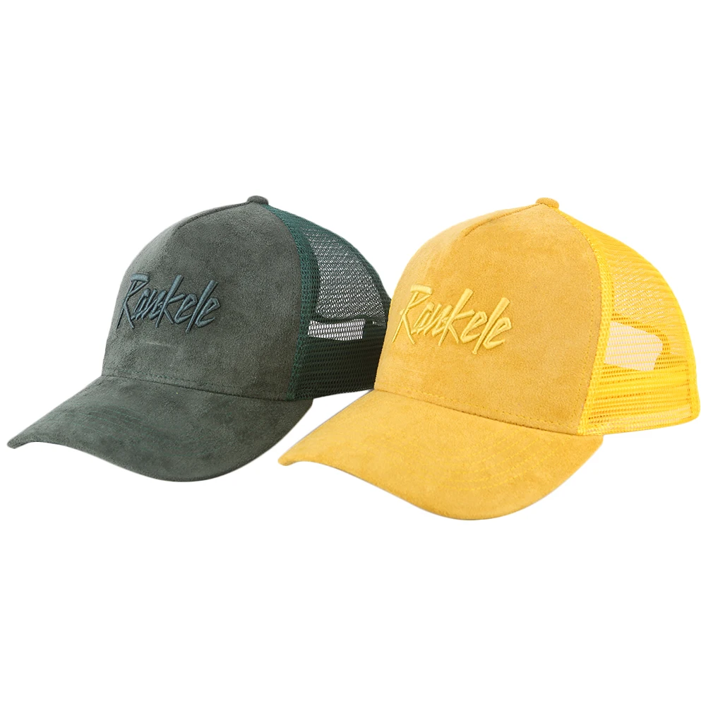 Custom Your Design Logo High Quality Black Mesh embroidery 5 Panel Trucker Hat