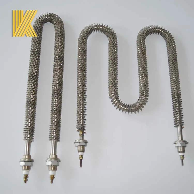 220v 2kw industrial stainless steel electric tubular air heating element straight finned air tube heater for oven