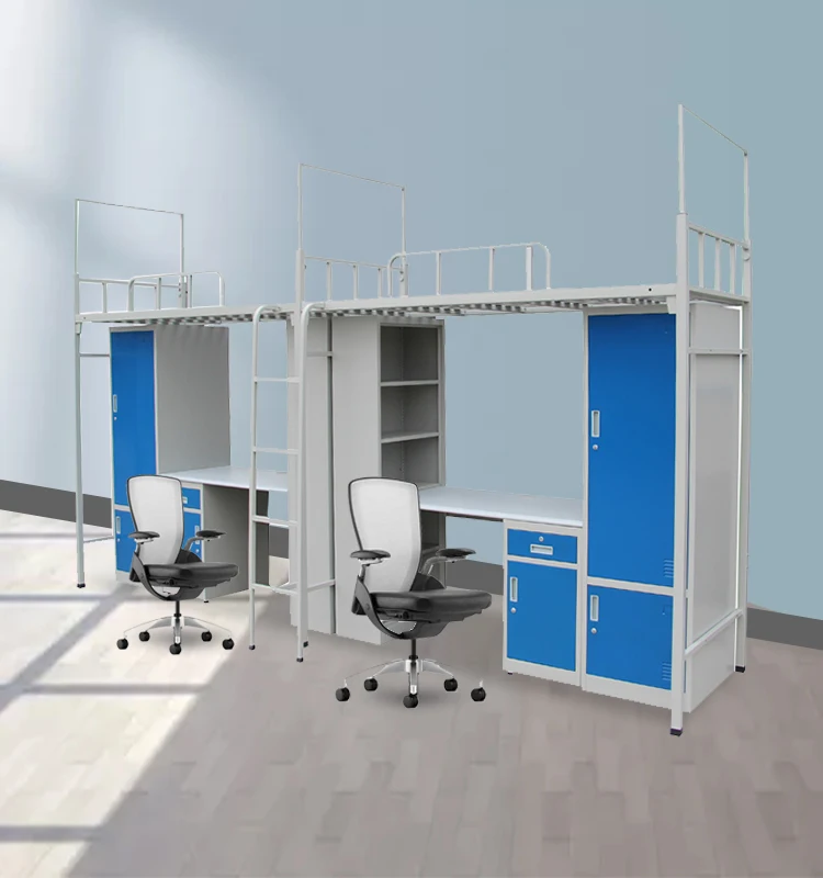 Knock Down Bunk Bed Dormitory Steel Bed for Two Person