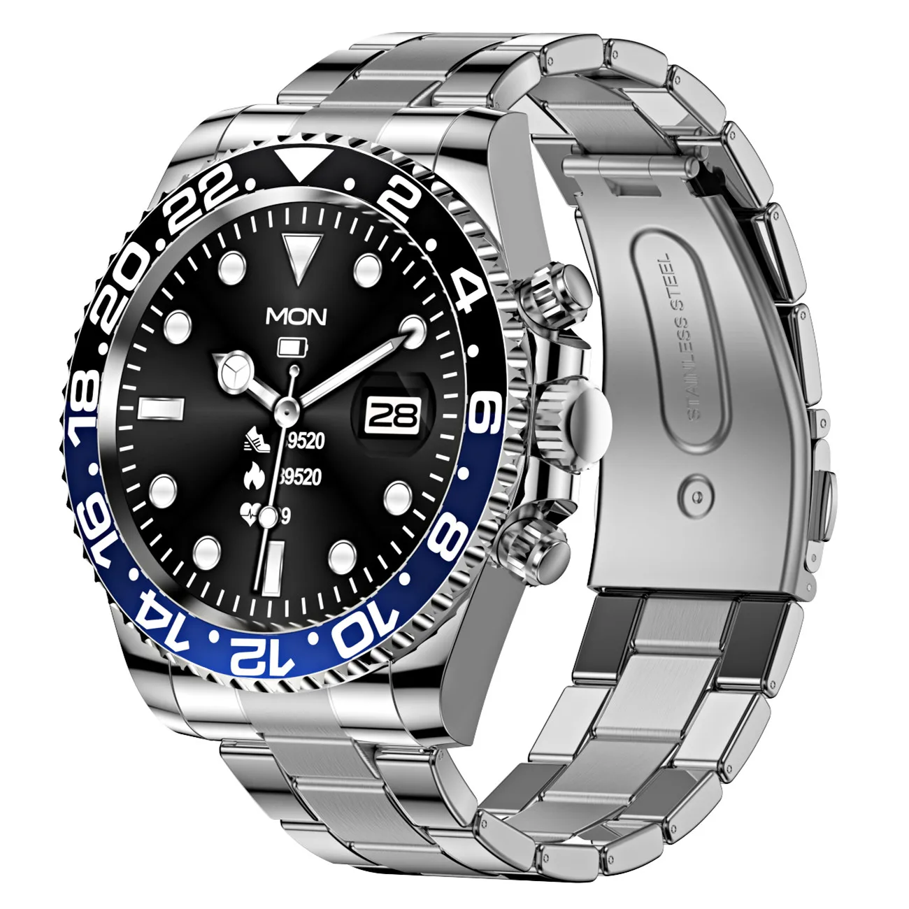 2022 AW12 smartwatch Rotary Encoders Rotate the bezel Music Control Hot Sale Stainless Steel Smart Wrist Watch