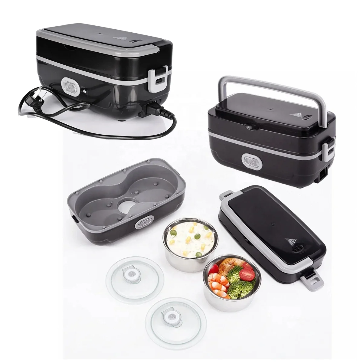 Portable 110V-240V Electric Cooking Lunch Box Fast Heating Food Container for Meal Heater Electric Lunch Box