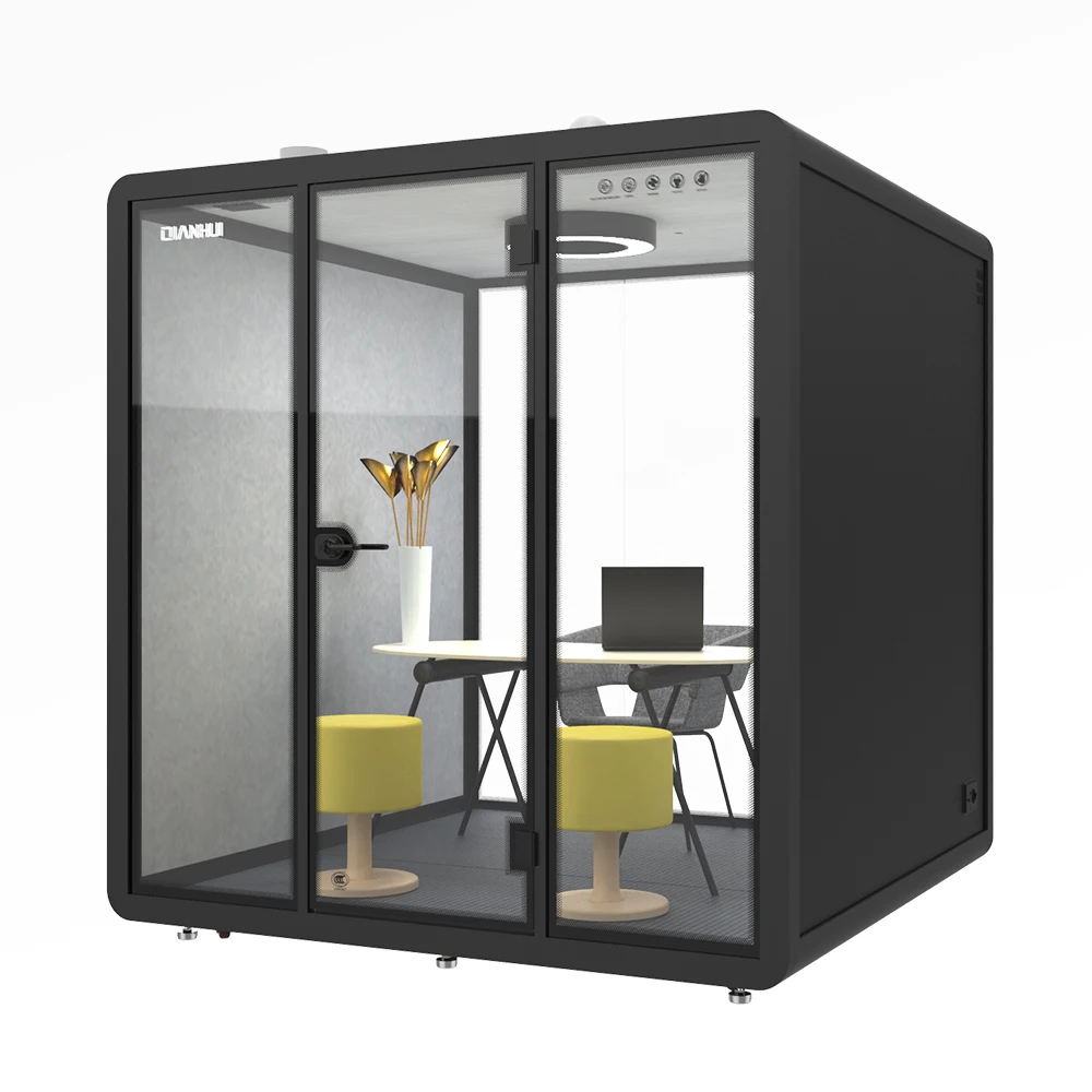 Soundproof office booth for 6 person  booth lounge equipment removable prefab houses modern as conference no glue CE