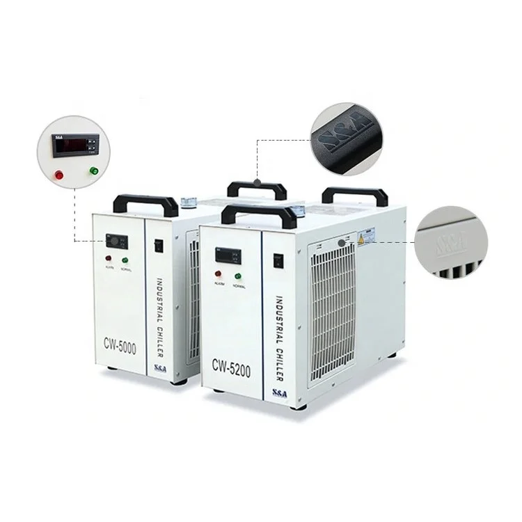 Yongli industrial 220v guangzhou S&A CW3000 cw5200 mini air cooled water chiller