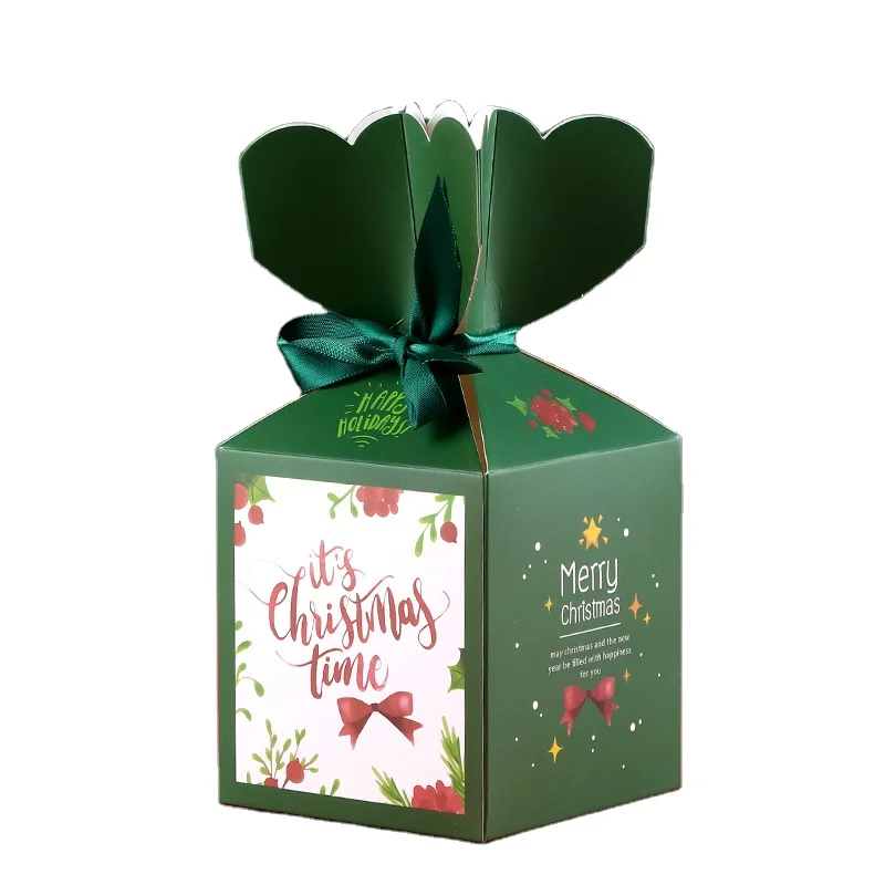 OEM New Design Christmas Creative Santa Claus Cartoon Christmas Eve Chocolate Cookies Apple Candy Gift Box Packaging Box