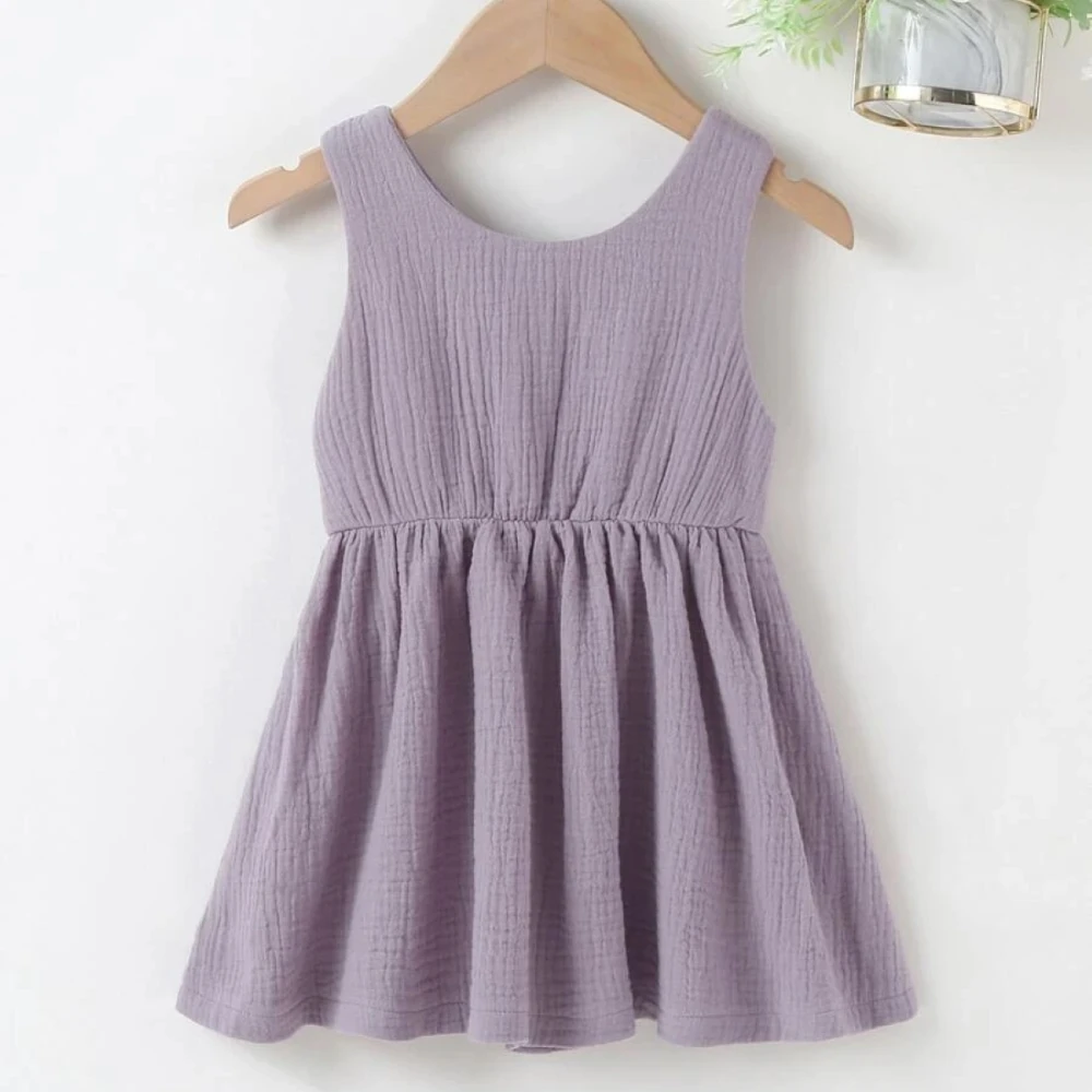 Cotton Hemp Slip  Short Skirt Animal Print Leather Skirt Princess Dresses For Girls 5 To 10 Years