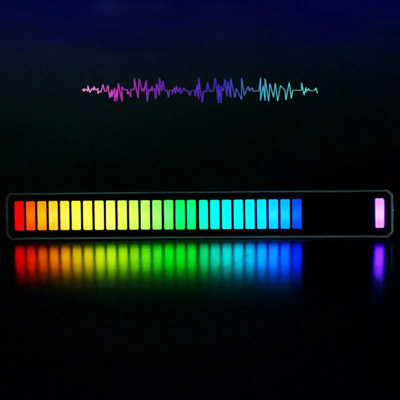 Sound Control rhythm recognition RGB Music Audio Car Atmosphere Colorful Tube Lamp 3D Voice Activated Pickup Rhythm Light