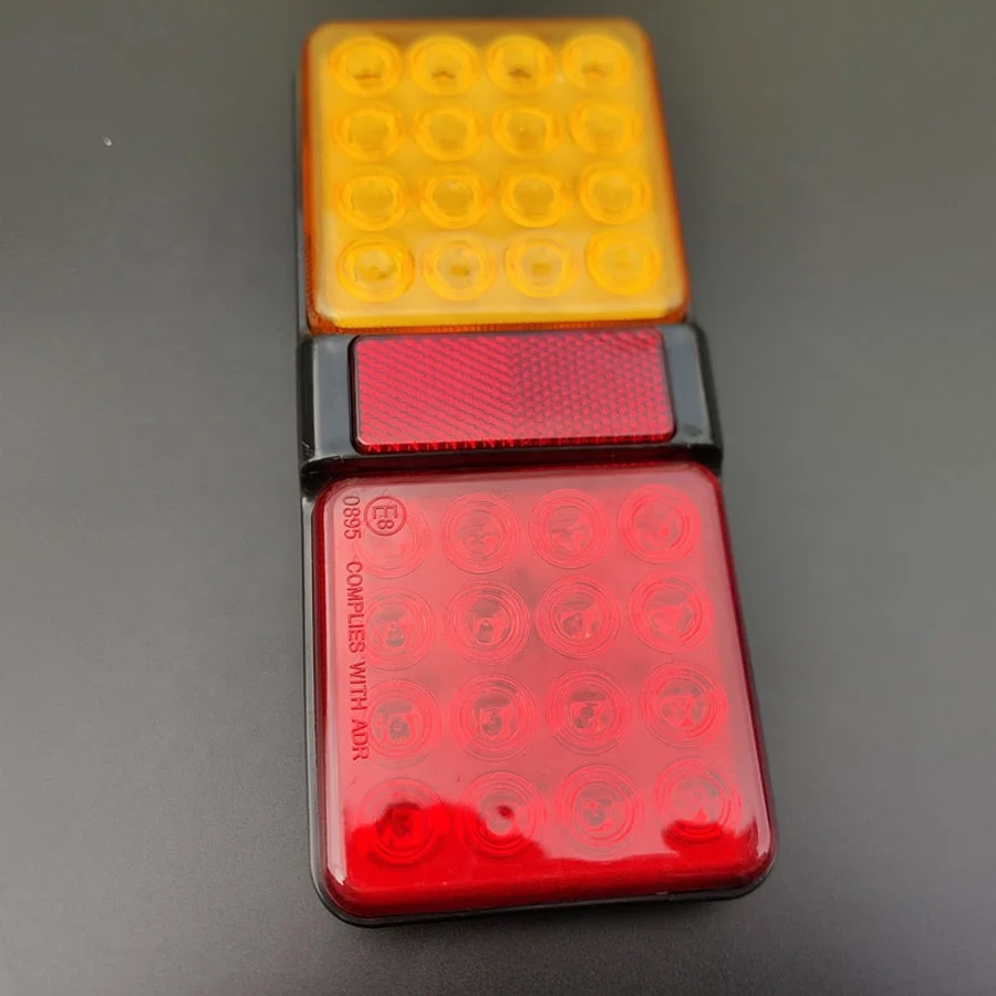 2 x red/amber 5w led trailer tail light bar parking brake drl reverse turn signal switch