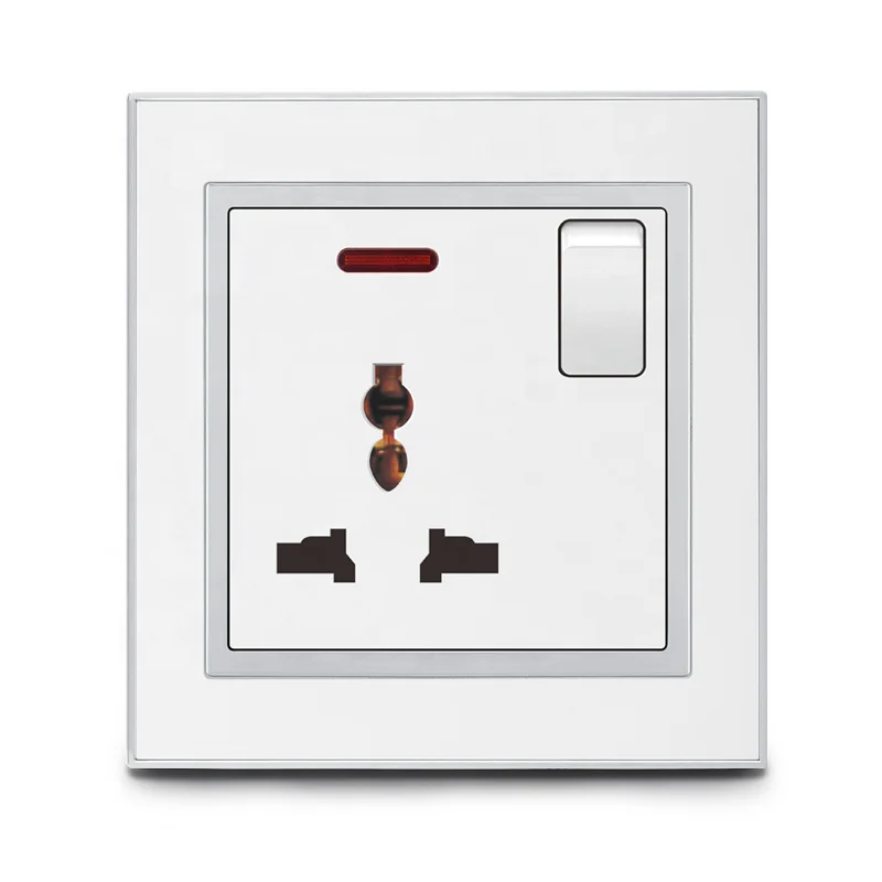 Universal USB Wall Socket AC 110-250V Dual USB Electric Wall Charger Dock Station Socket Power Outlet Panel Plate with Switch