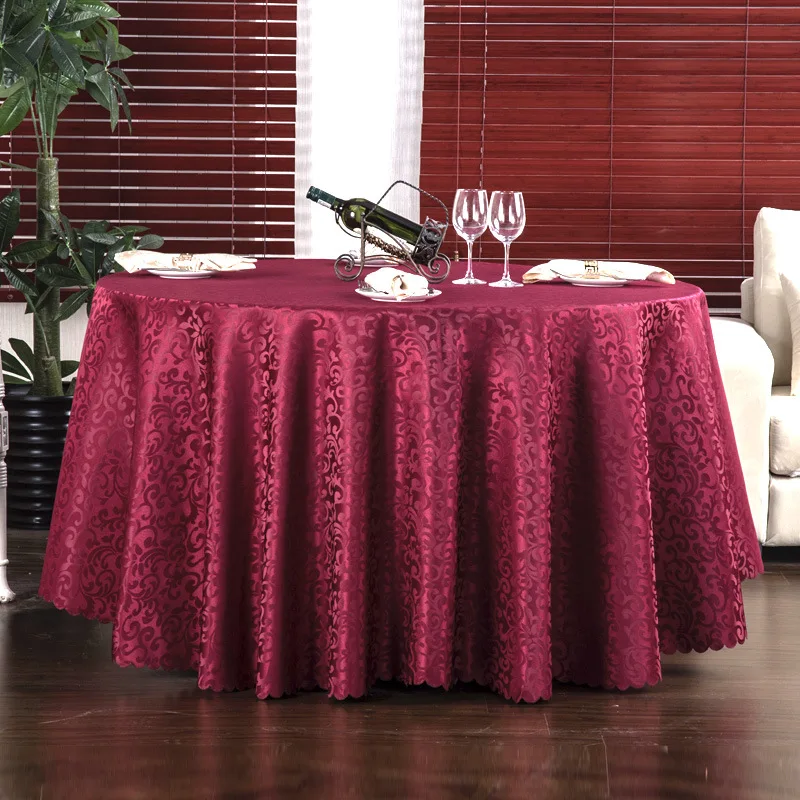 High-grade texture big round table hotel art restaurant multi-color customized star hotel table cloth