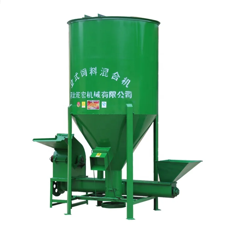 Vertical type chicken/cow/pig feed grinder and mixer machine poultry feed 250kg