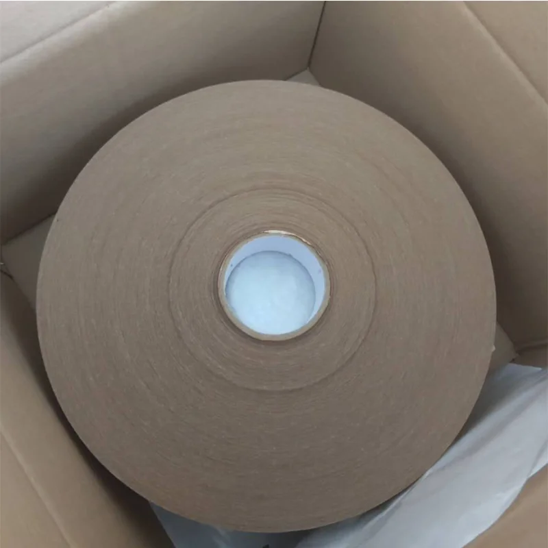 Custom Big Roll Size Self Adhesive Kraft Tape Printed logo Kraft packing Tape for Automatic Kraft Paper Tape Sealing Machine