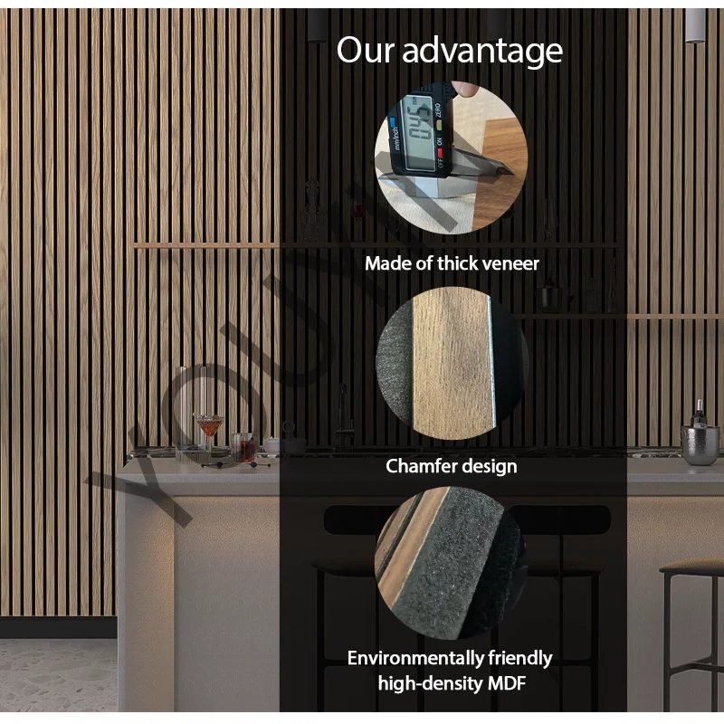 Custom Akupanel White Oxide Wooden Slat Acoustic Panels Slated Decorative Acoustic Panel Soundproof Acoustic Wall Panel