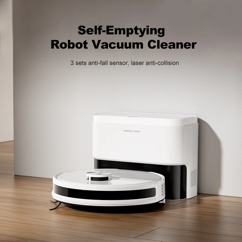 X8D Laser Navigation Dust Auto Empty Dock Smart Sweeping Robot Vacuum Cleaner Smart Robot With Mapping