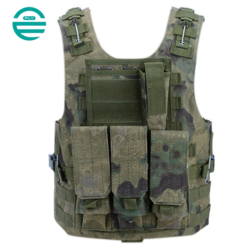FULIYA Durable Camping Tactical Equipment Vest for Training Functional Sport Tactical Vest Outdoor