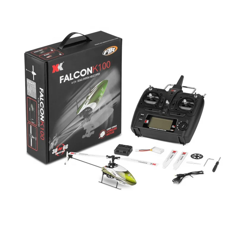 WLTOYS K100 2.4GHz 6CH RC Helicopter 3D 6G Single Paddle Remote Control Helicopter Model Toy For Kids