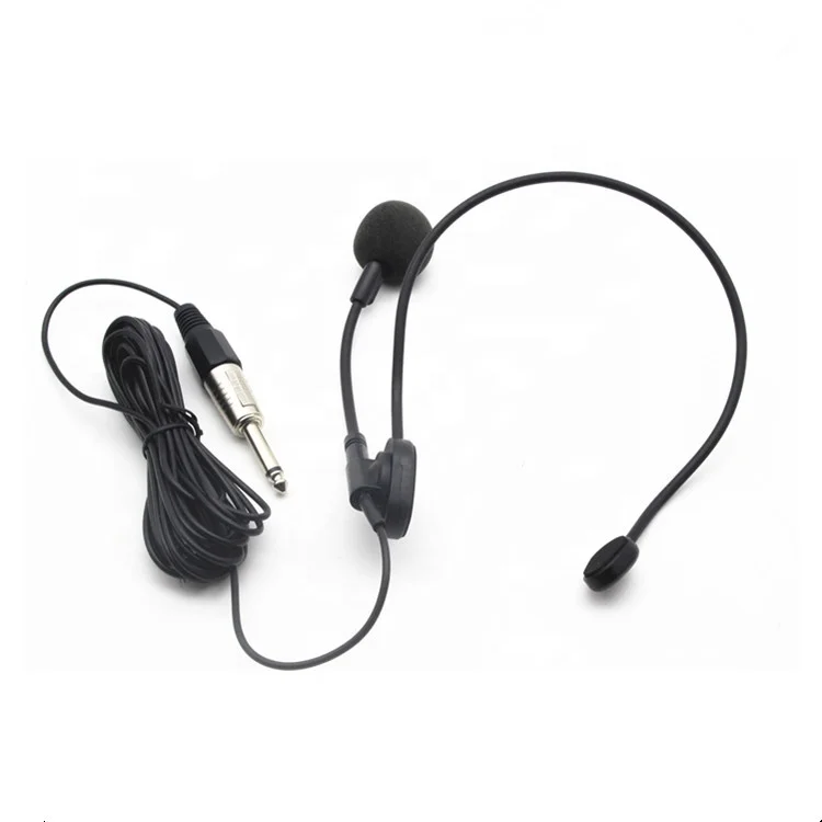 Dynamic headset microphone 6.35mm headworn gooseneck microphone for meeting conference lecture