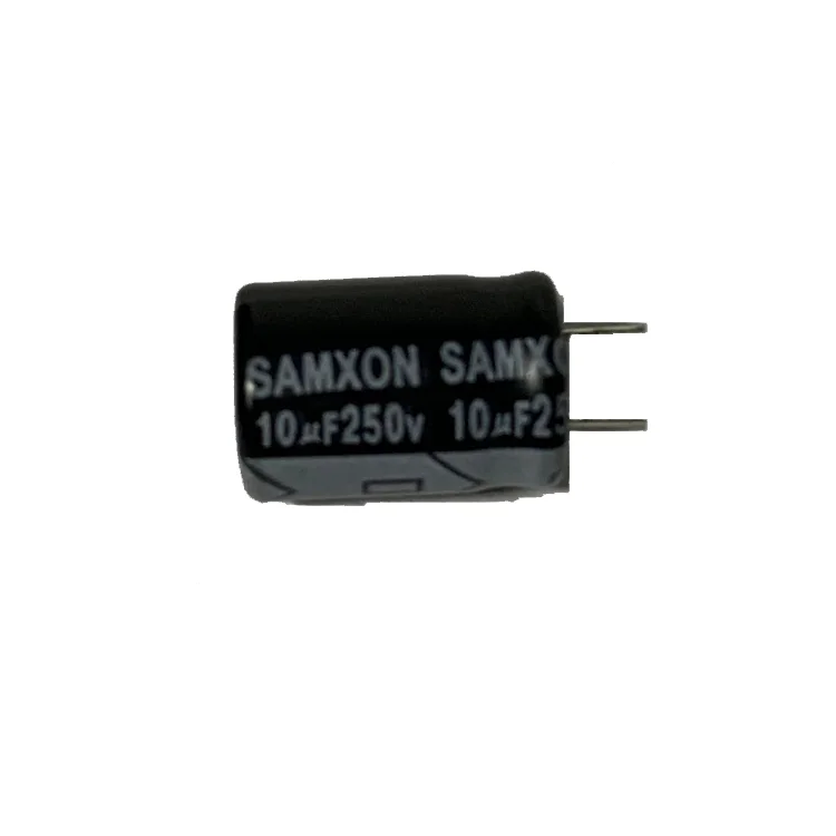 Алюминиевый электролитический конденсатор SAMXON ERH106M2EF12RR, 10 мкФ, 250 В, 8*12, срок службы 10000-12000 часов