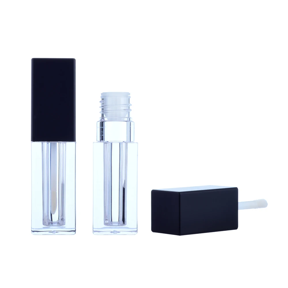 Cosfinity wholesale pink flower lipgloss square 3ml 5ml 10ml containers tubes luxury custom logo bulk private label