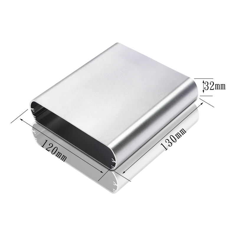 120*32mm Hongfa Custom aluminum electronic case anodized power bank housing full size extruded aluminum enclosure box