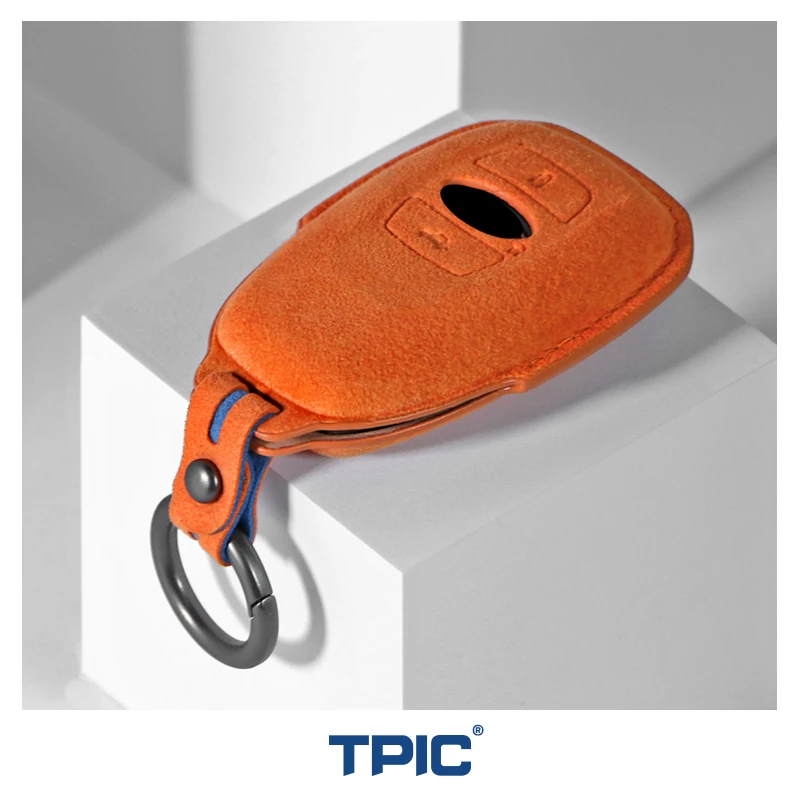 Betterhumz Made of Alcantara Car Key Case Cover Bag For Subaru BRZ STI Sport Outback Forester Crosstrek Car Keychain Accessories