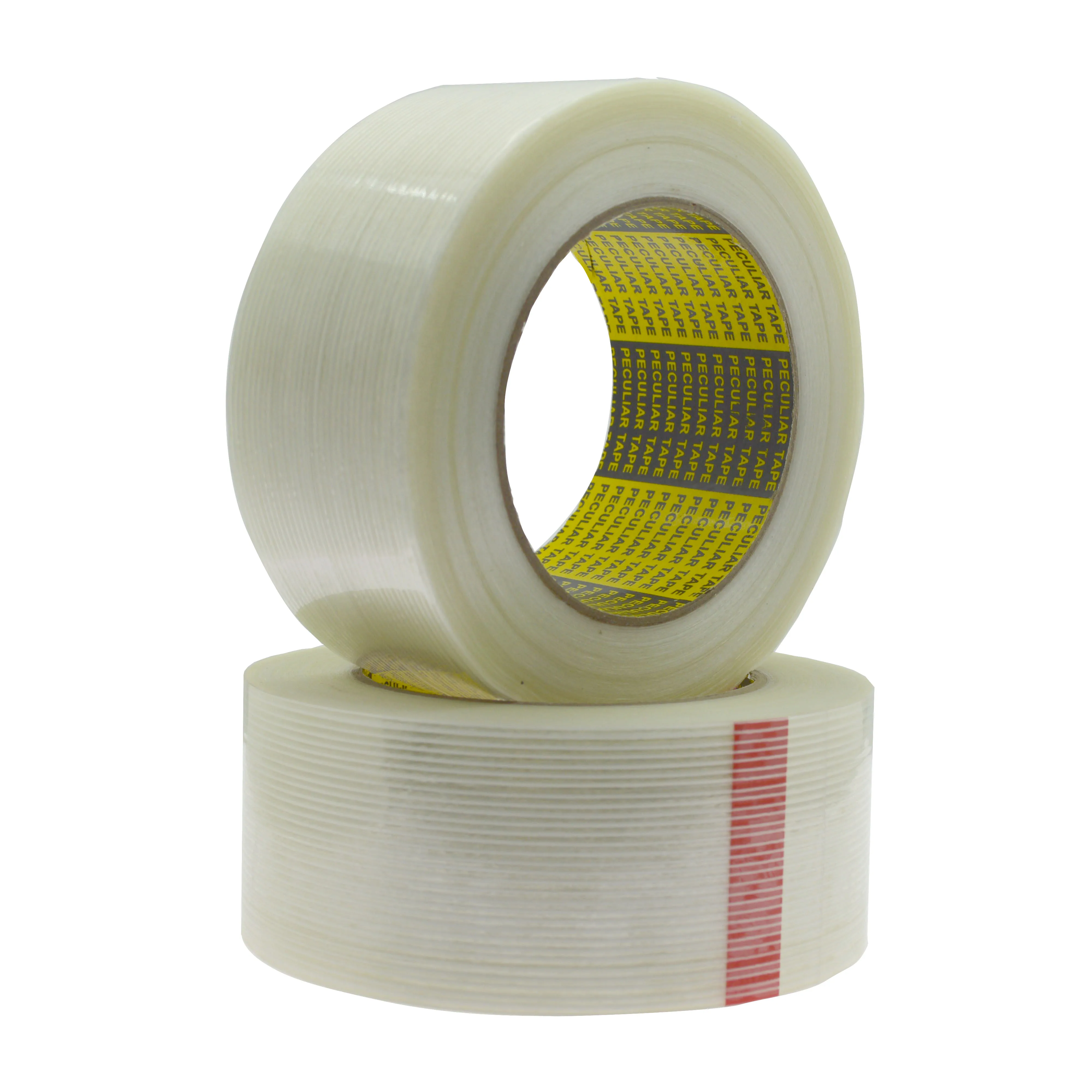 Hot melt glue Steel Packing Mono 3D Fibre Reinforced 150U Transparent Filament Tape