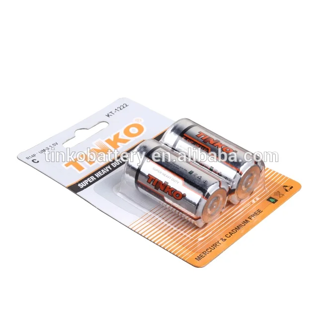 OEM carbon zinc battery R20 D size 2pcs/shrink (CE/MSDS/ROHS)