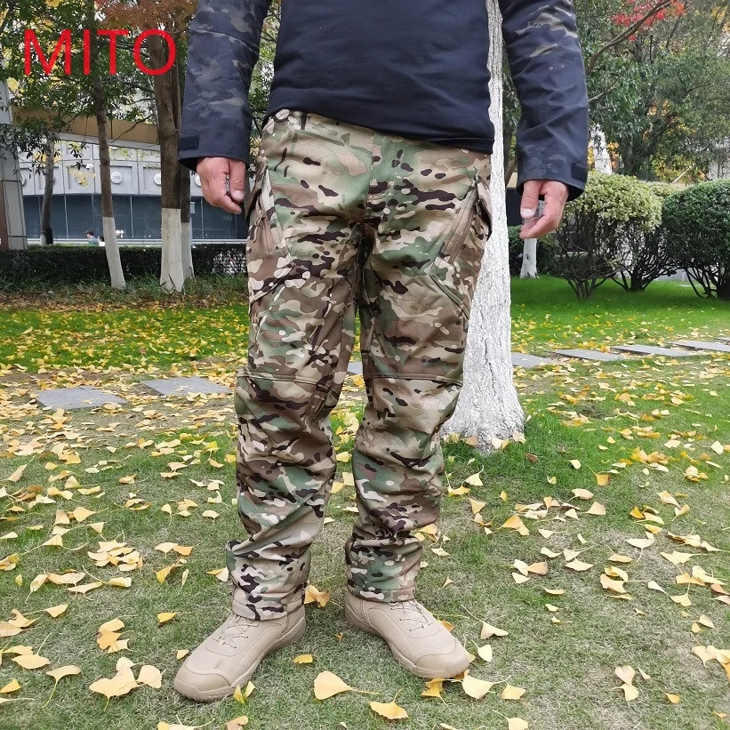 MITO Ready to ship Soft Shell asiaon tactical pants hunting camo pants