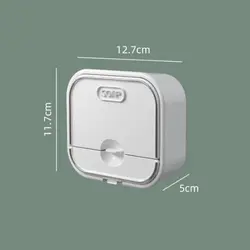 Bathroom Drain Soap Box Punch-free Wall-mounted with Lid Toilet Household Laundry Soap Storage Rack Flip Hidden Soap Box
