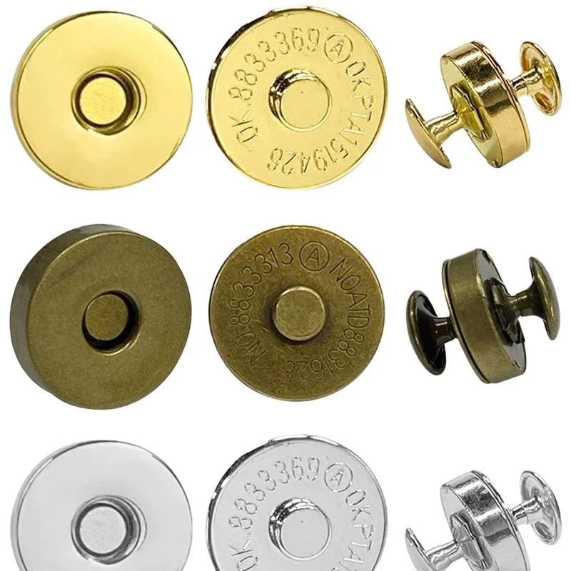 Factory Supply Hidden Strong Nickle Snap Magnetic Snap button Magnetic Snap Buttons Bronze Magnetic Button for Leather Bag