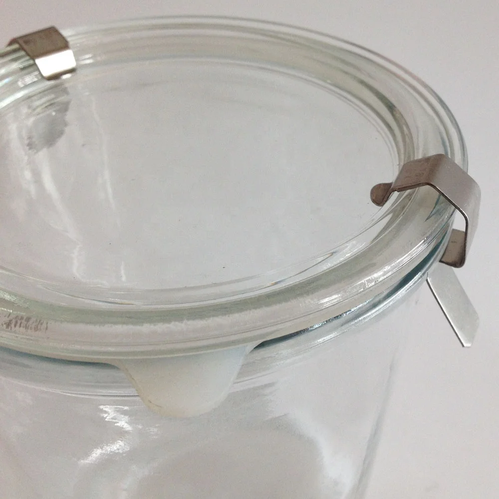125ml 250ml 540ml lock lid glass jars with sealed silicone rubber gasket ring