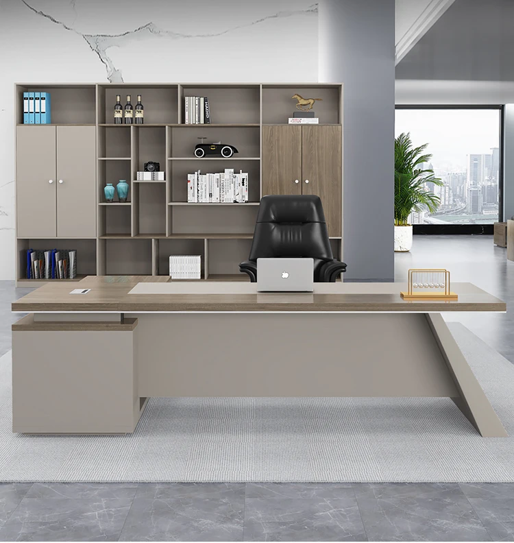 Boss Desk and chair combination single simple modern desk office President  Desk