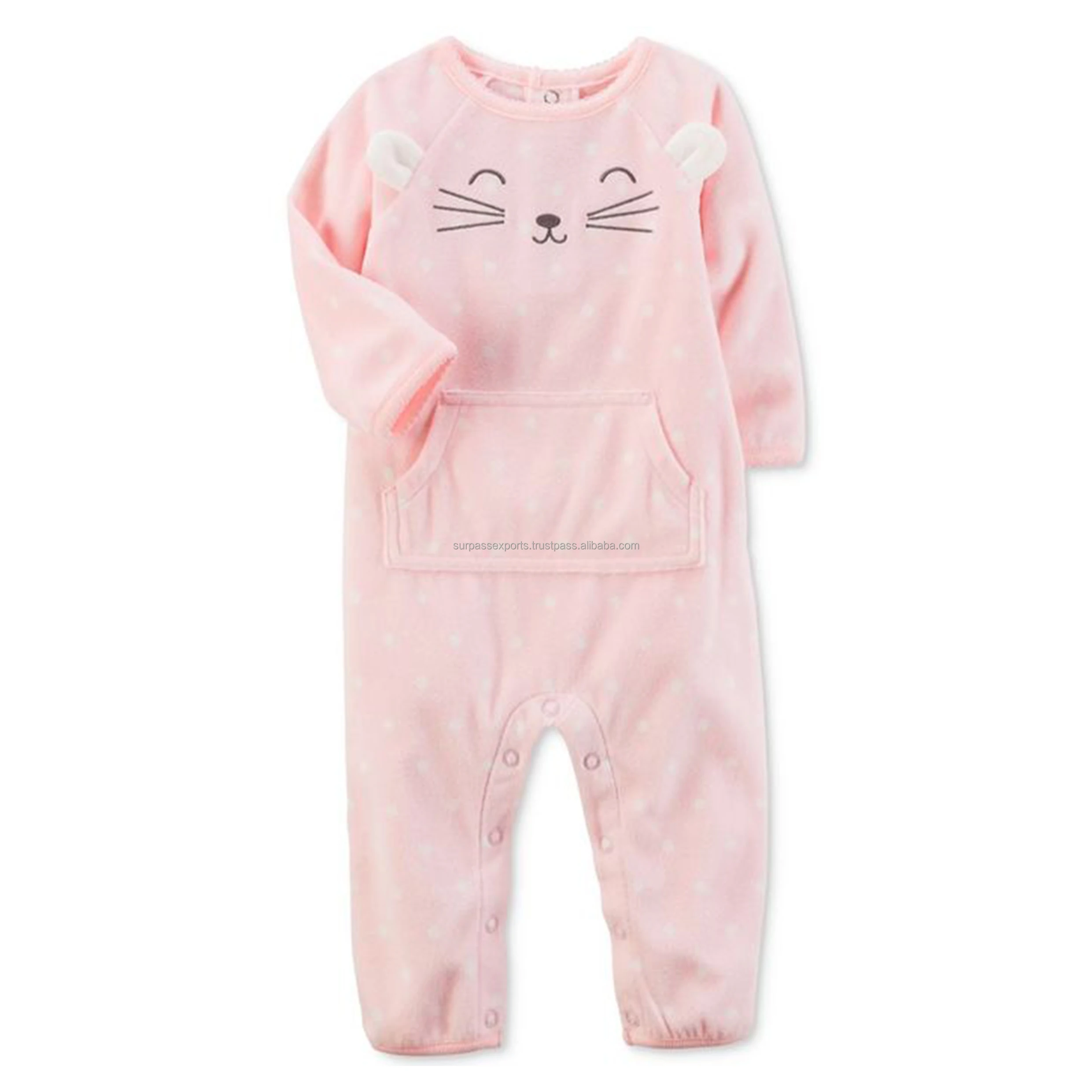 Wholesale Supply Kids Apparel Baby Girls Rompers Set for Daily Life Use Night Dress for Export from India Baby Grows Set