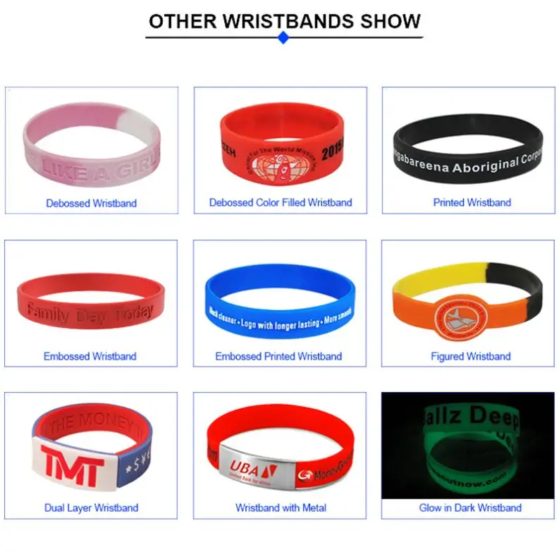 Custom Engraved Text Logo Glowing Bracelet En Silicone Wristbands Flag Custom Rubber Wrist Band Bracelet For Engraving