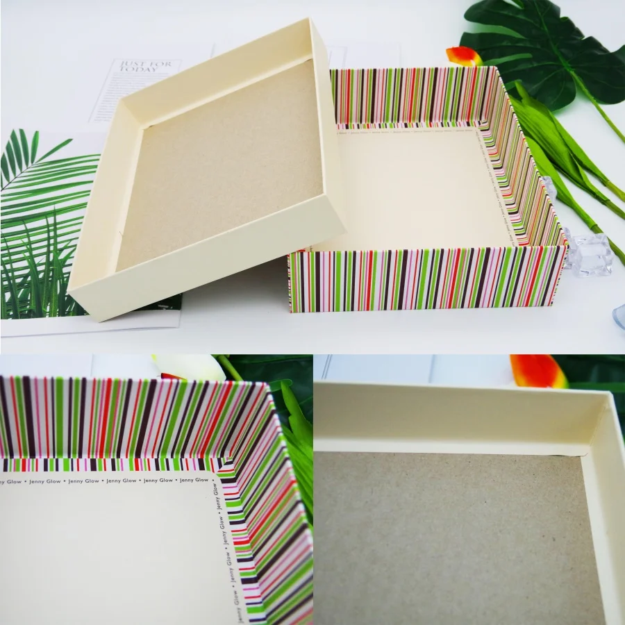Brand box luxury custom square white cardboard gift box cardboard high gloss white cardboard boxes packaging