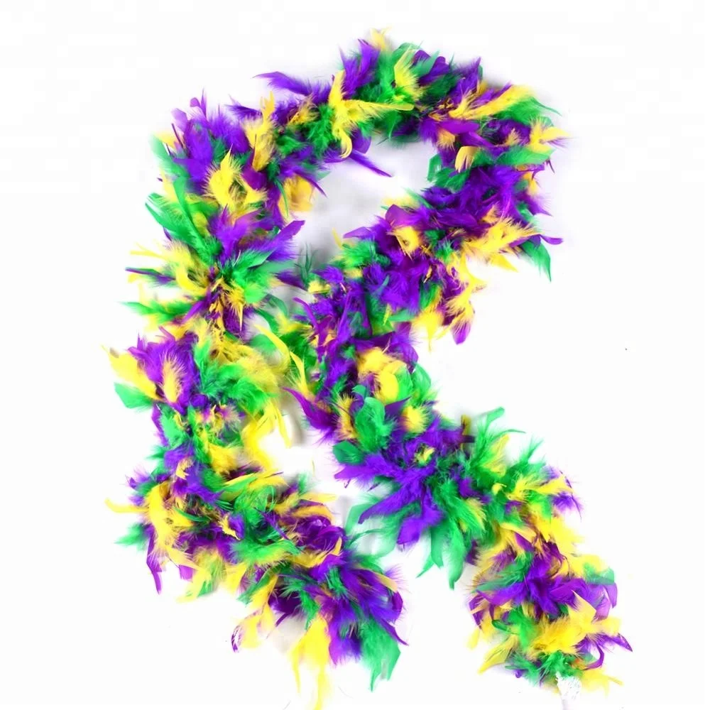 Новинка Роскошный аксессуар для костюма Mardi Gras Feather Boa длиной 72 дюйма