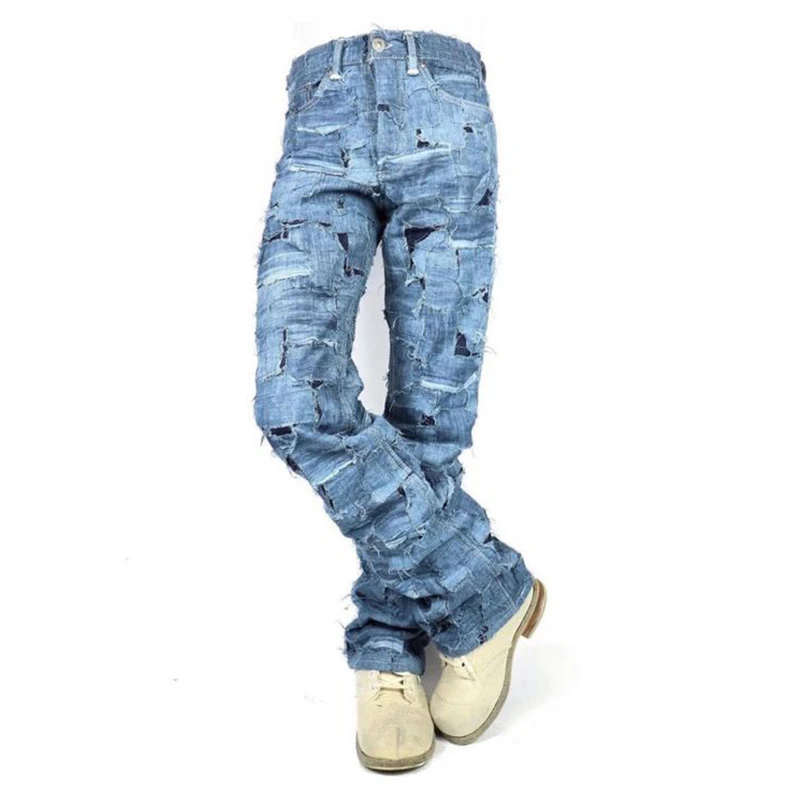 DiZNEW Manufacturers produce customized new personality ripped jeans for men