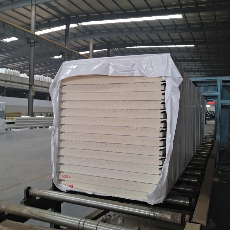 Energy-saving insulation Exterior PU Foam Decorative Metal Wall Siding Panels Color Steel Insulation Sandwich Wall Board