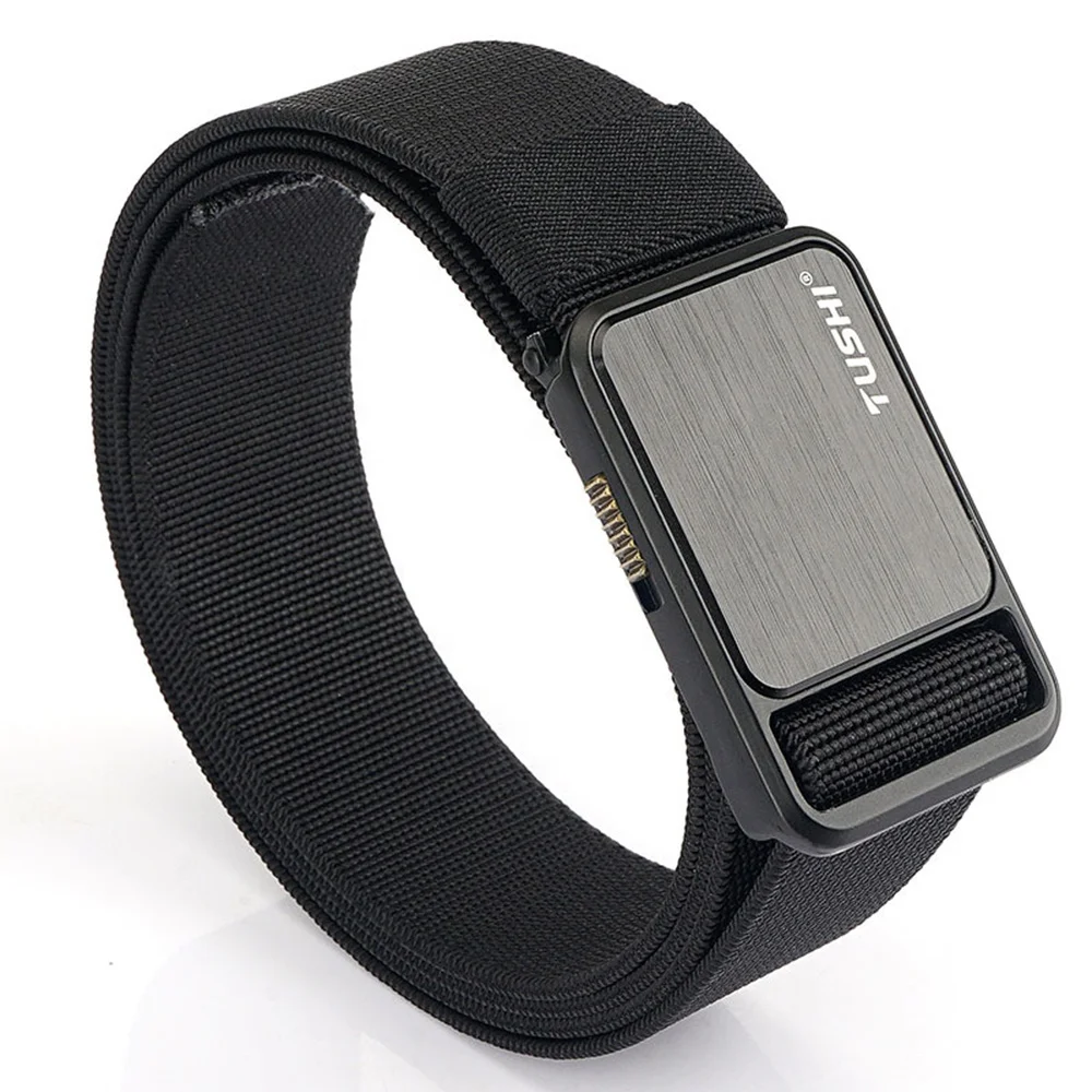 TUSHI Custom Tactical Belt Quick Release Rigger Outdoor Patrol Buckle Woven Metal Belt Hunting Hiking Sports Fabric Nylon Belt