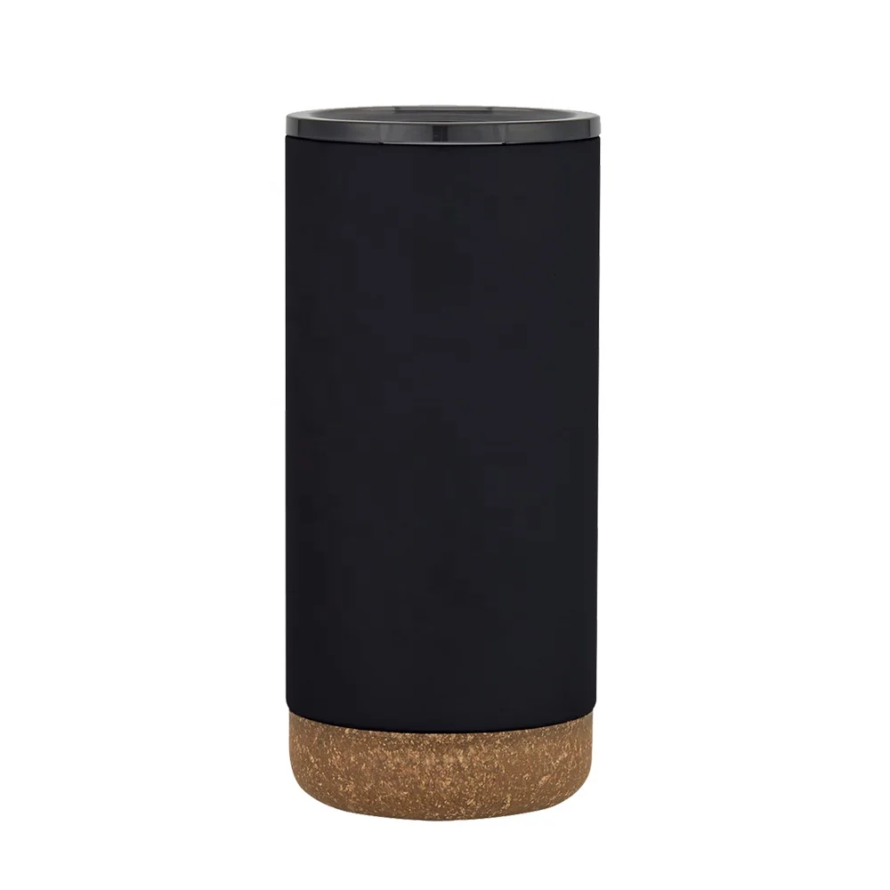 16 oz Insulated Tumbler Stainless Steel Double Wall Thermal Vacuum Coffee Travel Mug Cork Bottom with Slide Lid